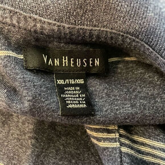 Van Heusen Men's Blue Casual Short Sleeve Pullover Collared Polo Shirt Size XXL - Picture 7 of 7